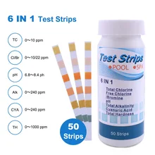 6IN1 Chlorine Pool Dip Crown Test Ph Strips Litmus Paper Tester Bottle Indicator For Water Aquarium Swimming Spa Self-testing
6IN1 Chlorine Pool Dip Crown Test Ph Strips Litmus Paper Tester Bottle Indicator For Water Aquarium Swimming Spa Self-testing
