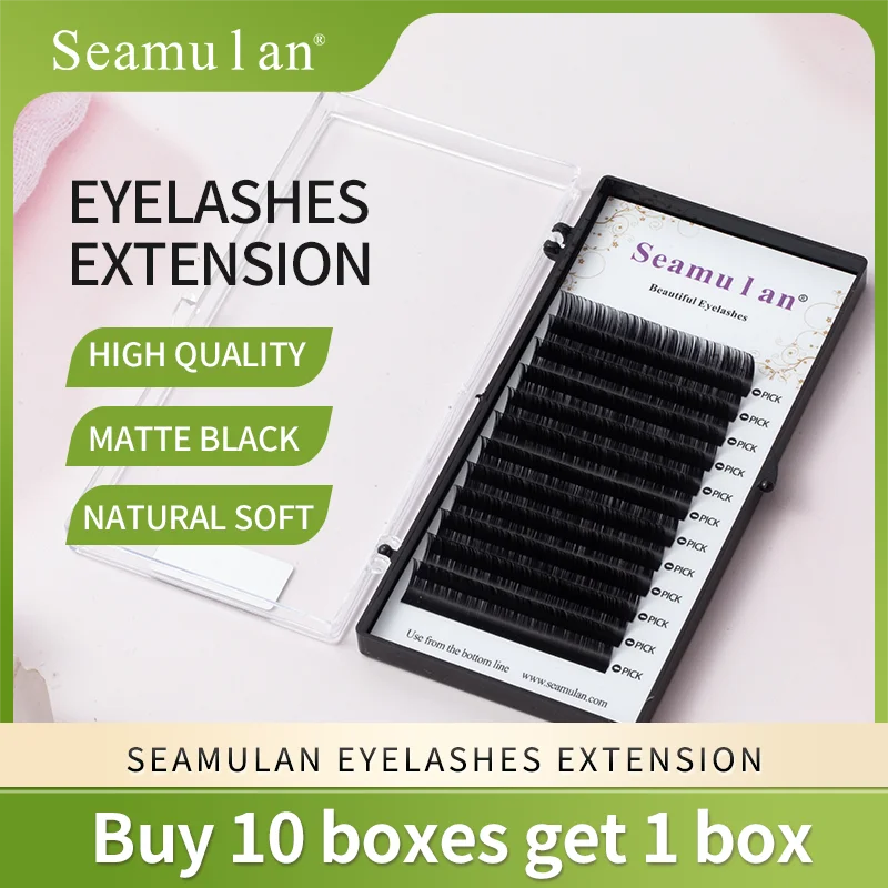 

Seamulan New Matte Eyelash Extensions Wholesale Individual Flase Mink Softer Eyelashes Supplies C/D Curl Makeup Lash Extension