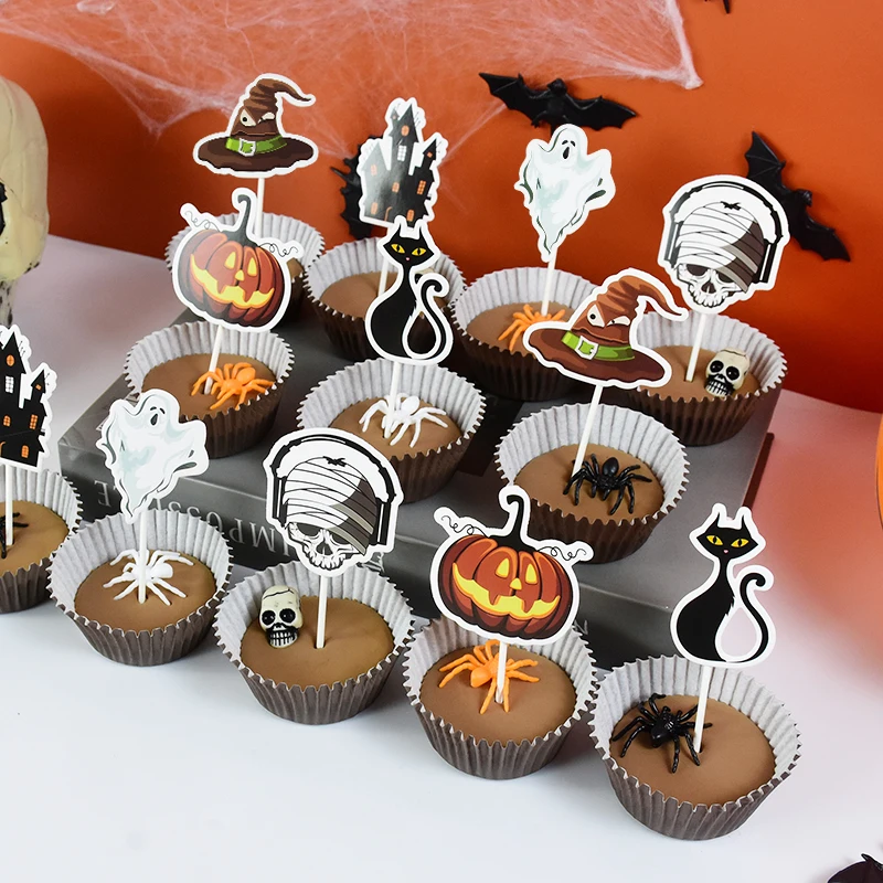 12/24pcs Halloween Pumpkin Ghost Cake Insert Card Cupcakes Kids Birthday Party Decorations Cake Stand Birthday Decorations
12/24pcs Halloween Pumpkin Ghost Cake Insert Card Cupcakes Kids Birthday Party Decorations Cake Stand Birthday Decorations