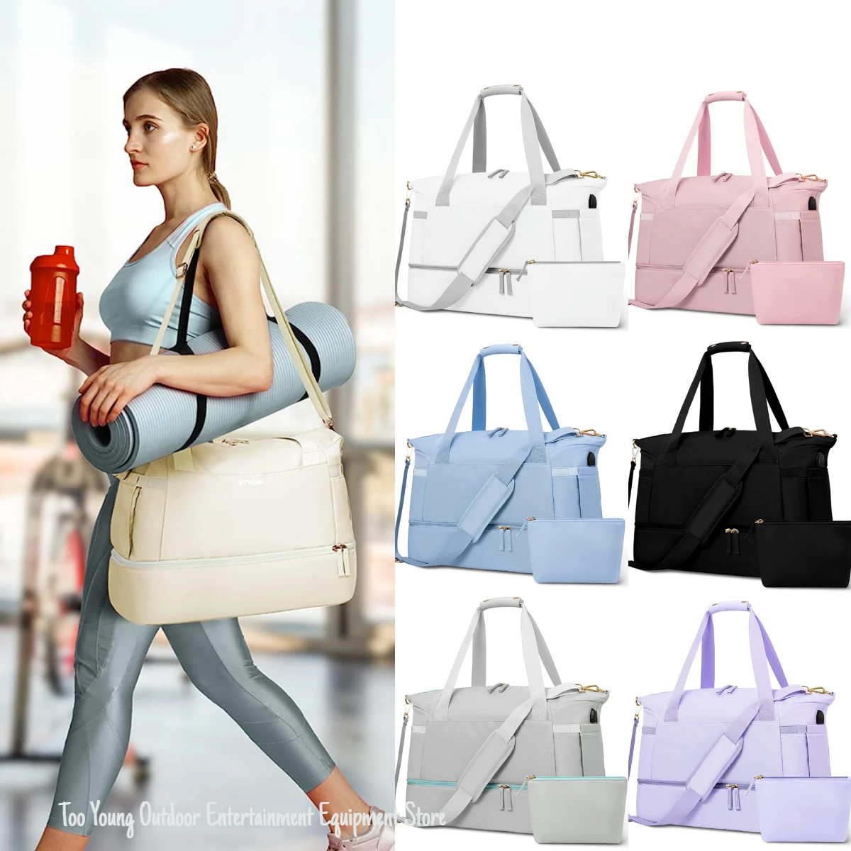 Large Capacity Sports Bag Travel Gym Yoga Storage Bag With USB Charging Port
Large Capacity Sports Bag Travel Gym Yoga Storage Bag With USB Charging Port