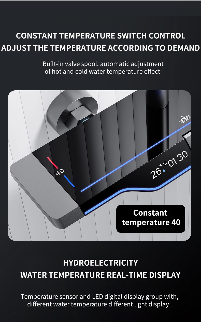 Smart Shower System Thermostatic Head For Bathroom Brass Household Digital Display Set Wall Mount Rainfall shower 6 Mallzona Sd20a3713160648f696555986da5f1a23n Smart Shower System Thermostatic Head For Bathroom Brass Household Digital Display Set Wall Mount Rainfall shower Mallzona
