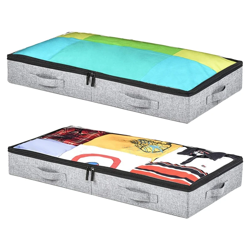 Foldable Under Bed Storage Bags Thick Clothes Storage Boxes Zippered Organizer 2Pcs
Foldable Under Bed Storage Bags Thick Clothes Storage Boxes Zippered Organizer 2Pcs