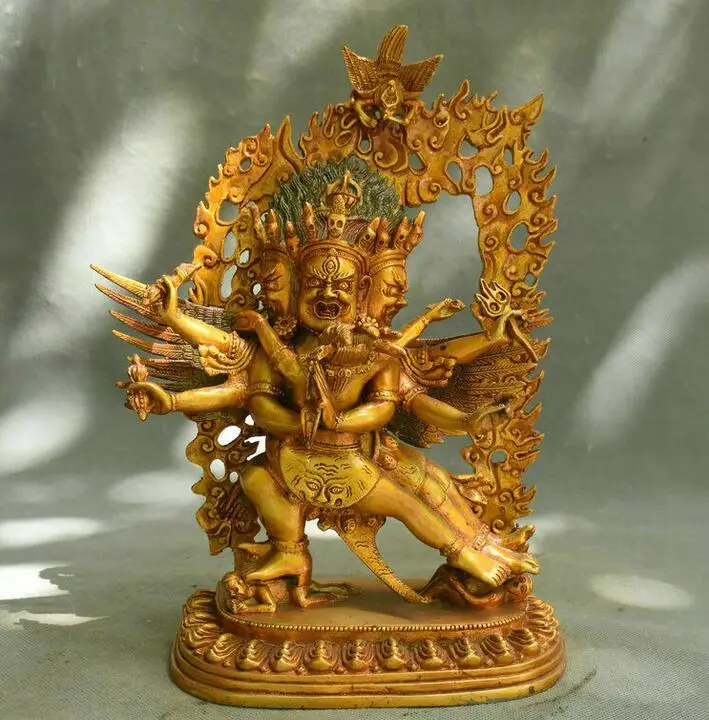 12.4"Tibet Buddhism Copper Gilt Namgyalma & Ushnishavijaya Buddha Yab-Yum Statue
12.4"Tibet Buddhism Copper Gilt Namgyalma & Ushnishavijaya Buddha Yab-Yum Statue