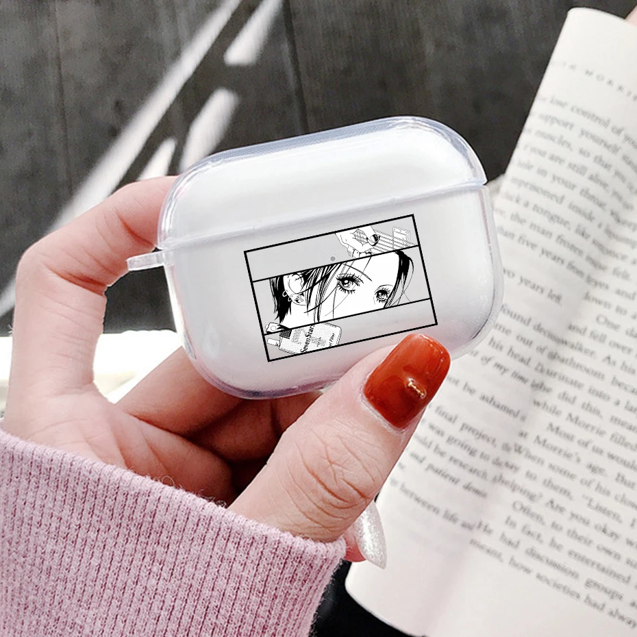 Сексуальный крутой Прозрачный чехол для наушников с аниме Nano Osaki iphone AirPods 1 2 Gen airpod