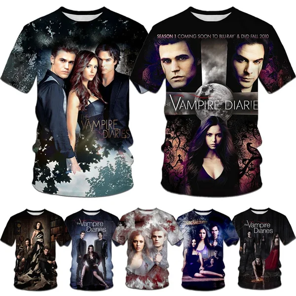 New Unisex Fashion Casual Short-sleeved Hip-hop T-shirt The Vampire Diaries 3d Printing Couple T-shirt Top
New Unisex Fashion Casual Short-sleeved Hip-hop T-shirt The Vampire Diaries 3d Printing Couple T-shirt Top