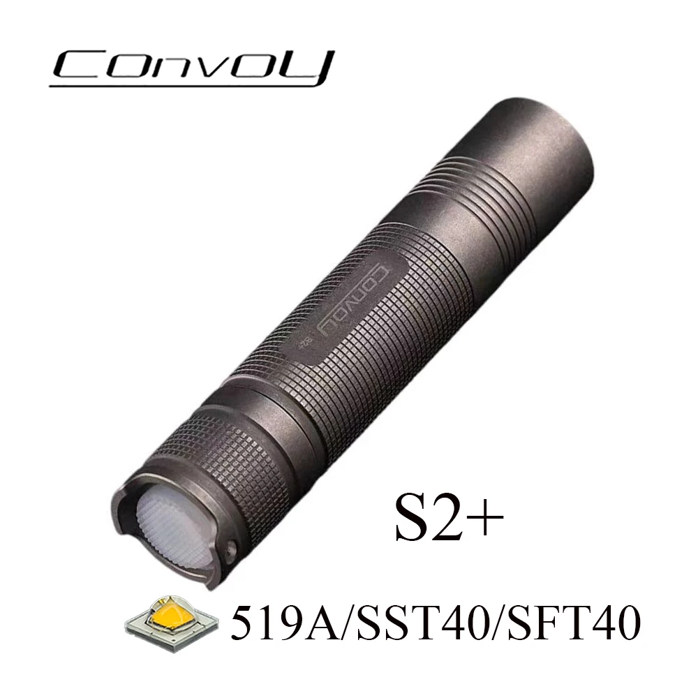 Titanium Alloy Stonewash Convoy S2 Plus Linterna Led Flashlight Torch High Powerful 18650 Multicolour Camping Lamp Fishing
Titanium Alloy Stonewash Convoy S2 Plus Linterna Led Flashlight Torch High Powerful 18650 Multicolour Camping Lamp Fishing