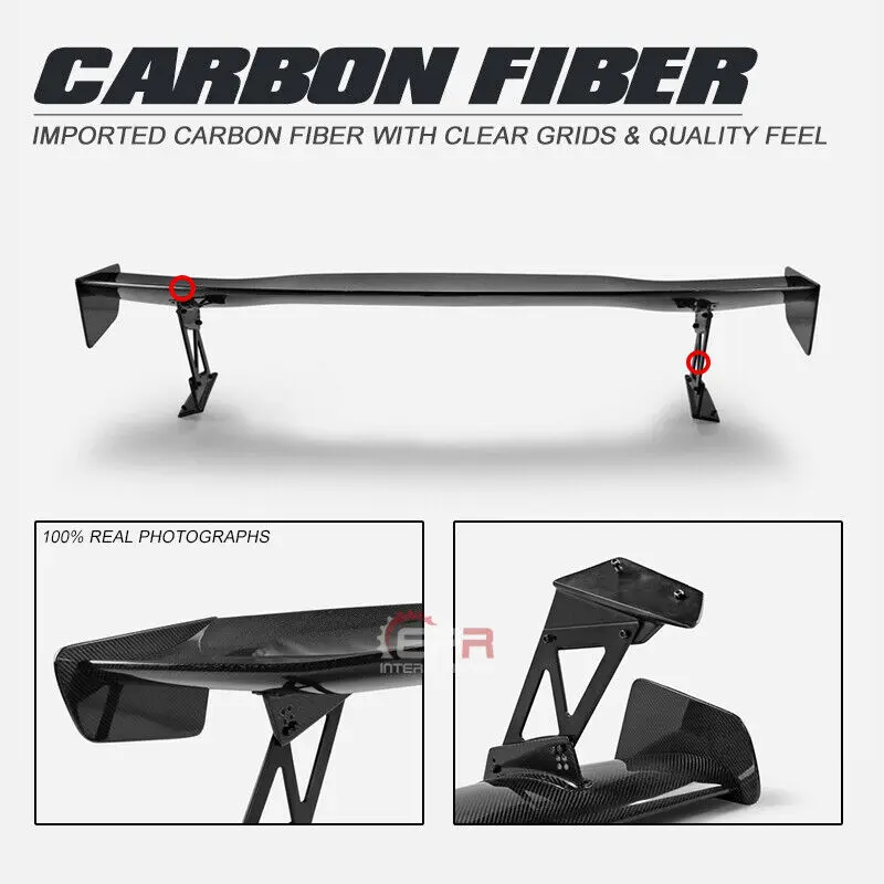 

(Local In USA) for Honda Civic FK7 FK8 VTX2 Style Carbon Fiber Rear GT Spoiler Wing Lip Trim Bodykits