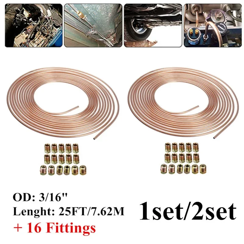 1X/2x25 футов 7,62 м Автомобильная рулонная трубка с наружным диаметром 3/16 дюйма, железная медная Тормозная труба, шланг, тройная трубка + 16 шт. трубчатых гаек
1X/2x25 футов 7,62 м Автомобильная рулонная трубка с наружным диаметром 3/16 дюйма, железная медная Тормозная труба, шланг, тройная трубка + 16 шт. трубчатых гаек