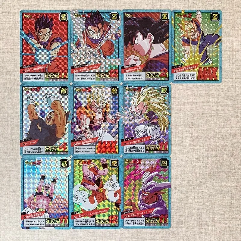 

Dragon Ball DIY Son Goku Son Gohan Majin Buu Glue Paper Advevtures OP13 Redraw Refractive Grid Flash 10 Pcs Game Collection Card