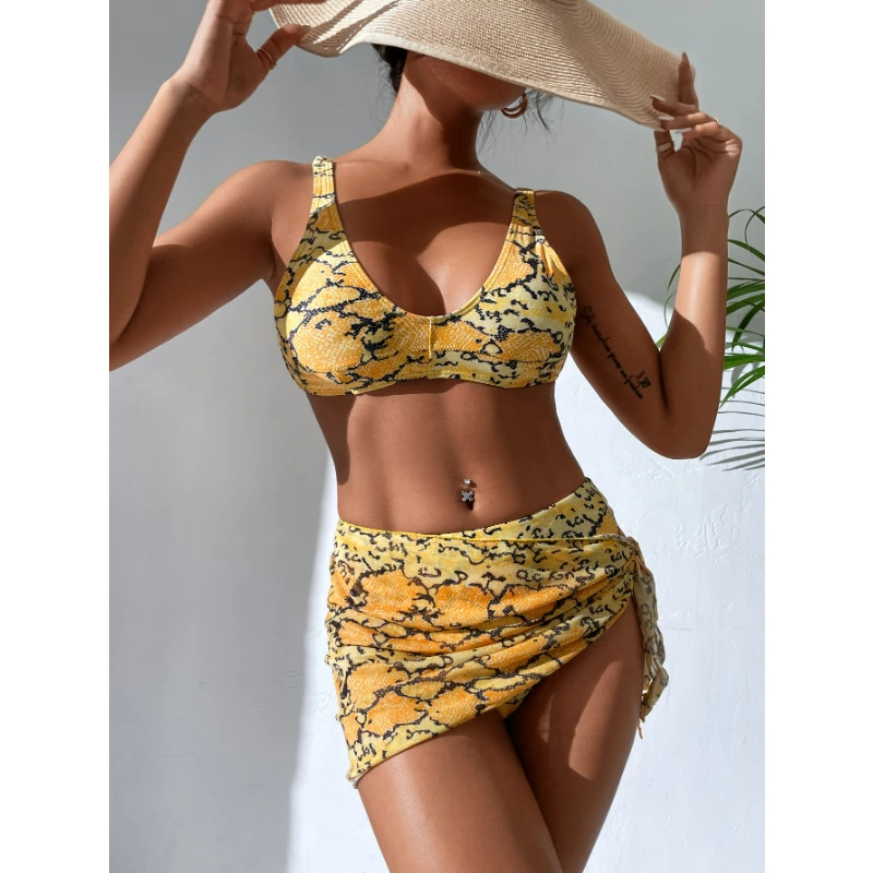 Summer 2023 Micro Bikini European And American Swimsuit Three Piece