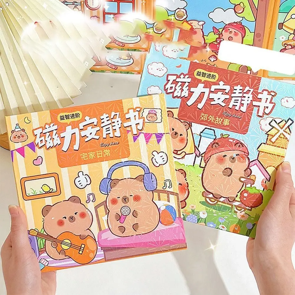 

1 Set Activity Books Capybara Quiet Book DIY Kawaii Handmade DIY Toys Cartoon Sticker Book Capybara Busy Book Toddlers DIY