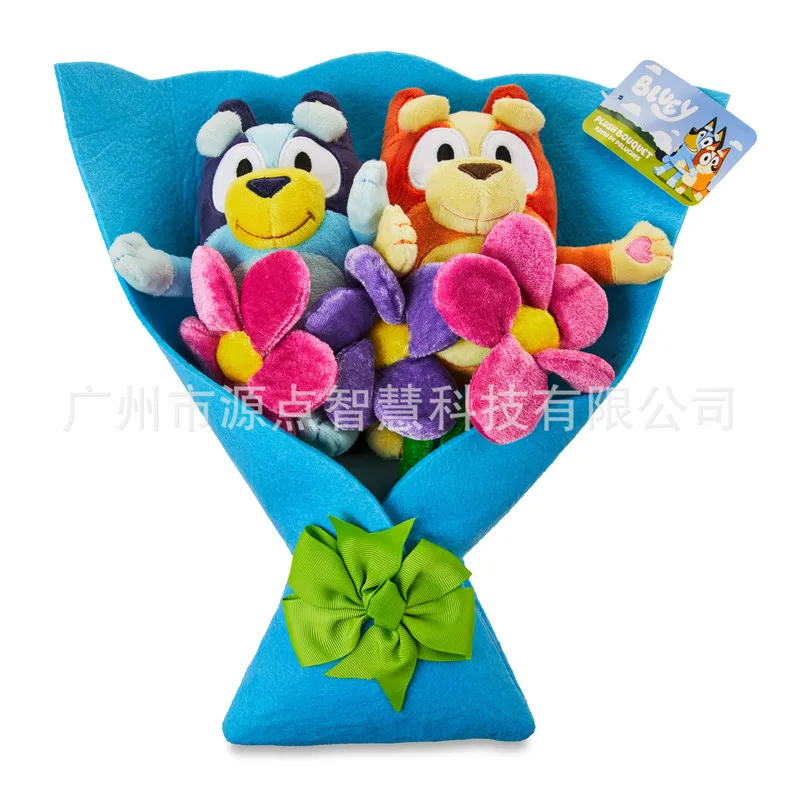 

Милый мультяшный Синий Бинго Плюшевая Кукла Букет сюрприз милый плюшевый подарок для детей и взрослых на День святого Валентина день рождения праздник
