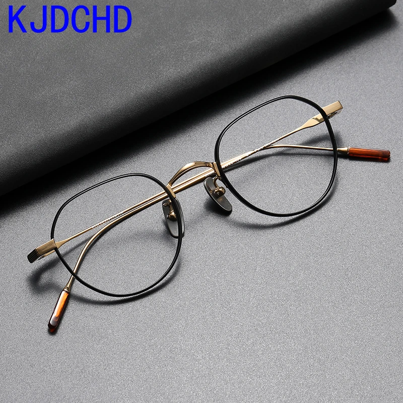 

Retro Pure Titanium male eyeglasses frames Optical Vintage Round Glasses Frame Women Men Prescription Myopia eye glasses eyewear