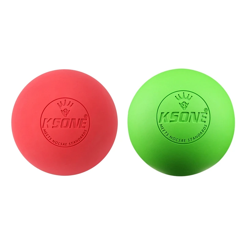 

KSONE 2Pcs Massage Ball 6.3Cm Fascia Lacrosse Ball Yoga Muscle Relaxation Pain Relief Portable Physiotherapy Ball,2 & 3