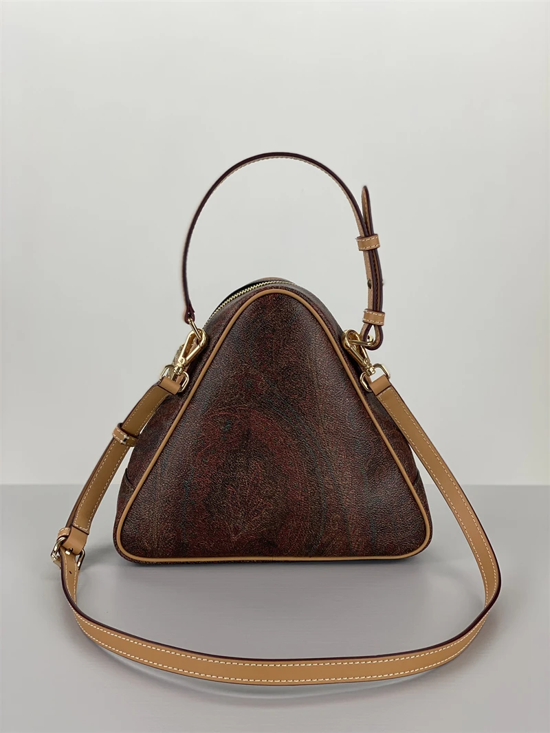 

Vintage vintage high-end underarm bag, triangular crossbody bag, portable French casual shoulder bag