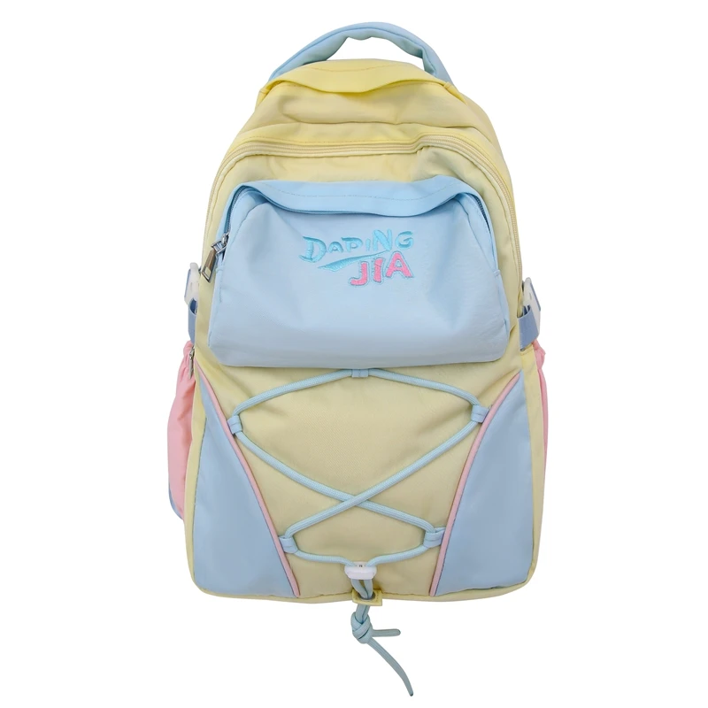 

Panelled Nylon School Backpack Bags For Girls Backpacks Child Girl Laptop Kawaii Back Packs Bag For Women Cute Schoolbag