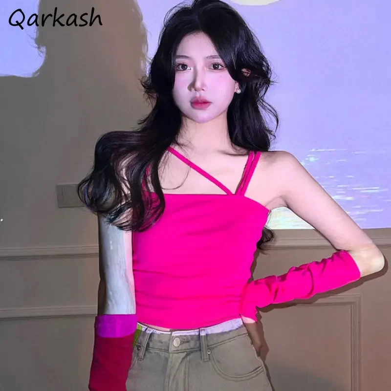 

Rosy Camis Women Crop Tops Hotsweet Summer Backless Popular Streetwear Casual All-match Holiday Aesthetic Korean Style Simple