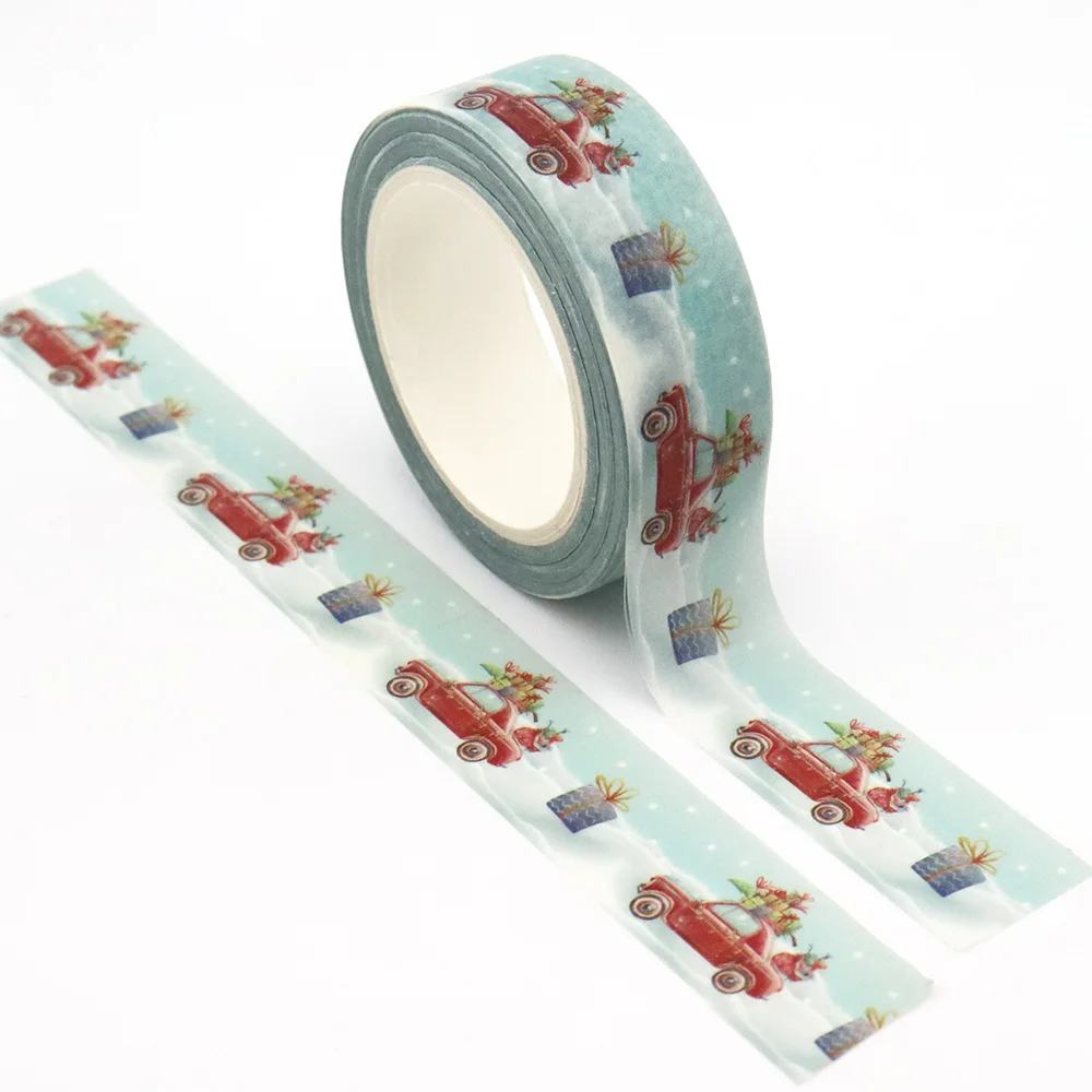 1PC 15mm*10m Christmas Cars Gifts Decorative Washi Tape Set Planner Adhesive Masking Tape Cute Scrapbooking Stationery
1PC 15mm*10m Christmas Cars Gifts Decorative Washi Tape Set Planner Adhesive Masking Tape Cute Scrapbooking Stationery