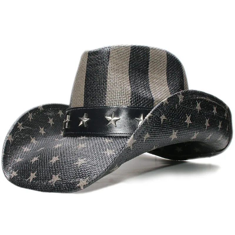 Star National Flag Band Women's Men's Unisex's Retro Hard Paint Straw Wide Brim Beach Cowboy Cowgirl Western Sun Hat 
Star National Flag Band Women's Men's Unisex's Retro Hard Paint Straw Wide Brim Beach Cowboy Cowgirl Western Sun Hat