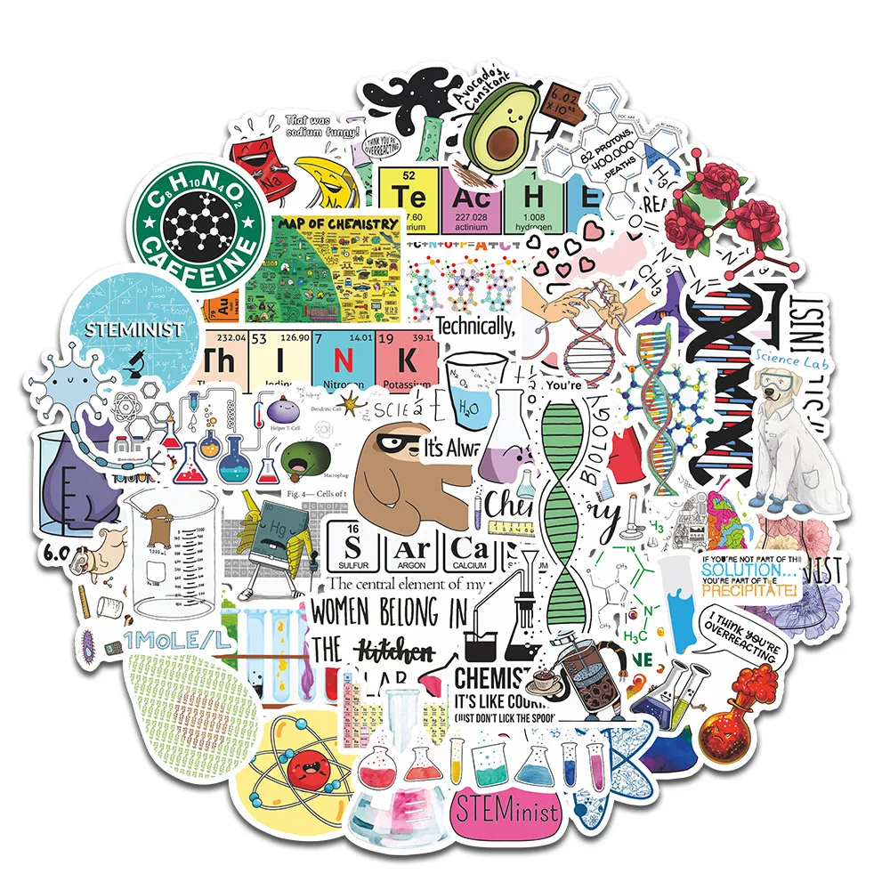 10/30/50pcs Chemistry Lab Stickers Waterproof Skateboard Motorcycle Guitar Luggage Laptop Bicycle Sticker Kids Toys
10/30/50pcs Chemistry Lab Stickers Waterproof Skateboard Motorcycle Guitar Luggage Laptop Bicycle Sticker Kids Toys
