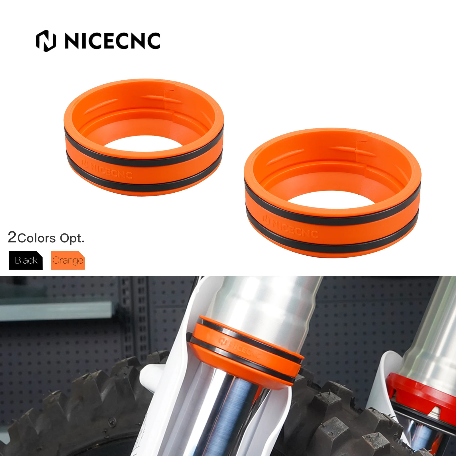

NiceCNC For KTM EXC300 EXC EXCF SX SXF XC XCF XCW XCFW 125 150 250 300 350 400 450 500 525 530 2004-2023 Fork Mud Scrapers Kit
