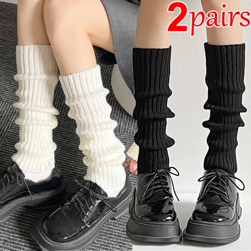 

1/2pairs Lolita Leg Warmers Women's Long Socks Knitted Warm Foot Cover Arm Warmer Ladies Autumn Winter Crochet Socks Boot Cuffs