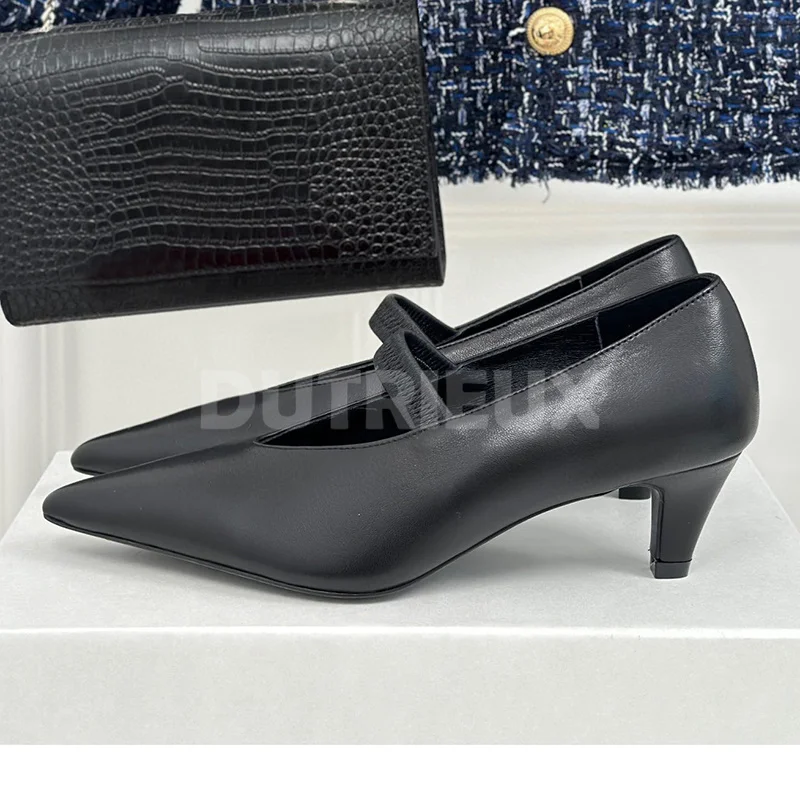 Ladies High Heel Shoes Spring Autumn New Style Pointed Toe Genuine Leather Material Heeled Shoes Elegant Fashion Female Pumps
Ladies High Heel Shoes Spring Autumn New Style Pointed Toe Genuine Leather Material Heeled Shoes Elegant Fashion Female Pumps