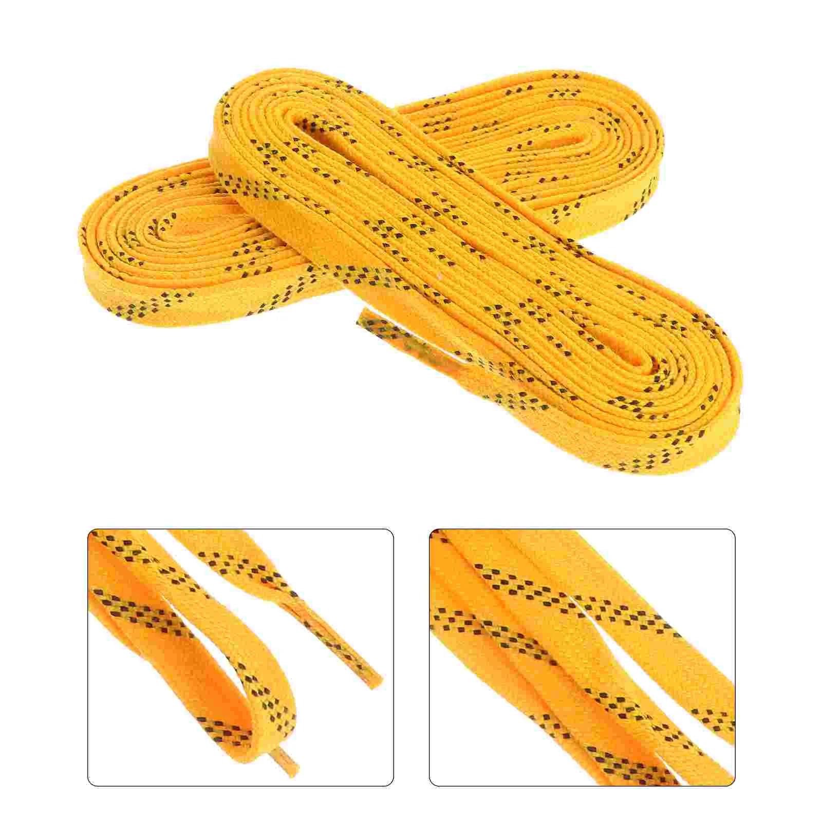 

Skate Laces Ice Hockey Shoelaces Roller Lace Waxed Shoe Tightener Men's Sneakers Flat Derby Strings Up Wide Puller Bite