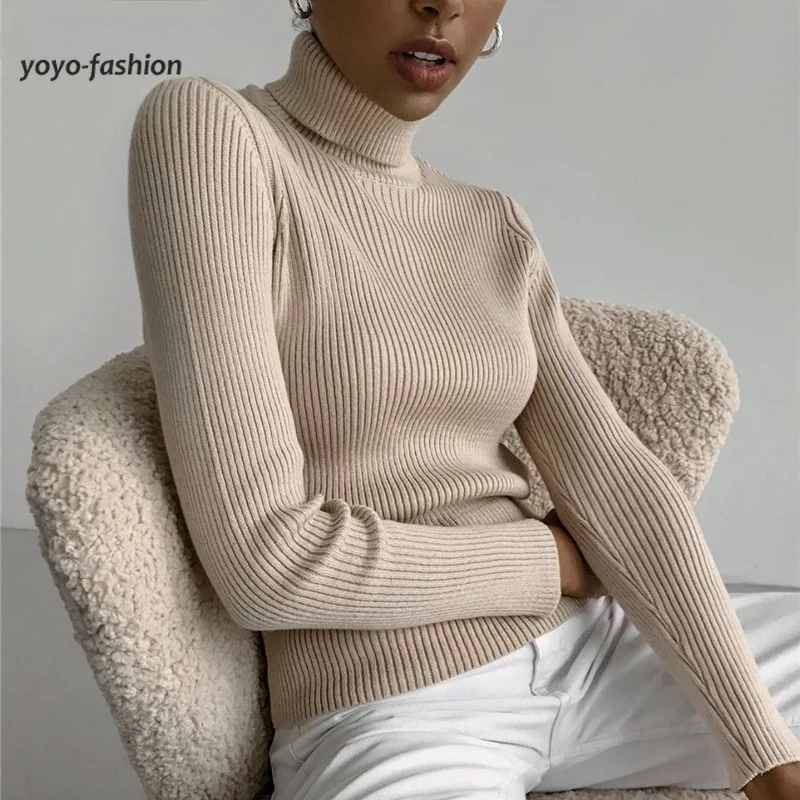 Women Pit Pattern Knitted Elasticity Turtleneck Sweater Pullover Solid Color Tight Bottoming Top Autumn Winter All-match Shirt
Women Pit Pattern Knitted Elasticity Turtleneck Sweater Pullover Solid Color Tight Bottoming Top Autumn Winter All-match Shirt