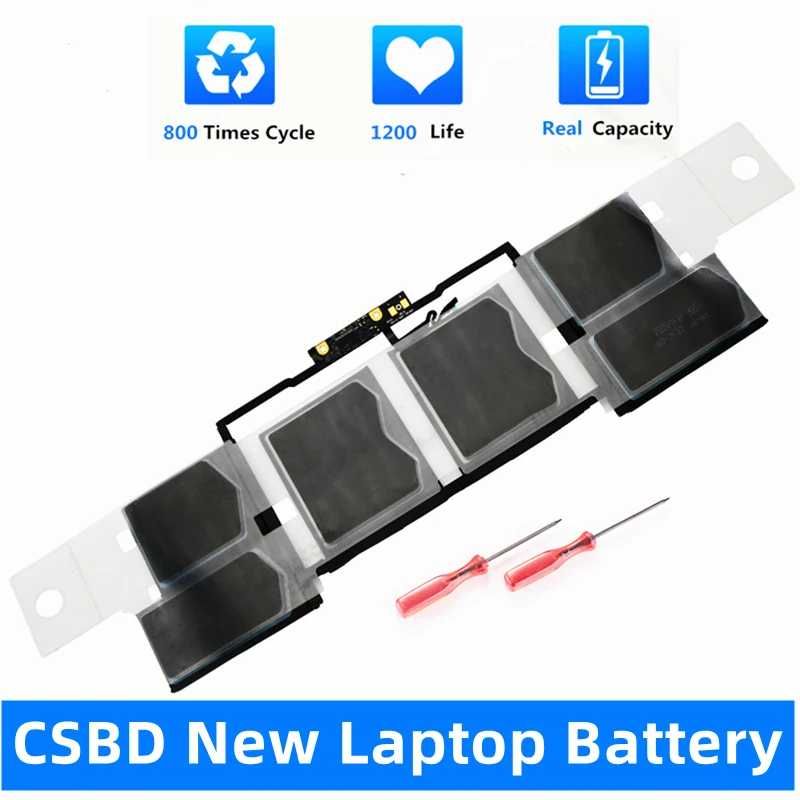 CSBD Original 11.4V 6667mAh New A1820 Laptop Battery For APPLE MACBOOK PRO 15" A1707 2016 2017 Year With Tools
CSBD Original 11.4V 6667mAh New A1820 Laptop Battery For APPLE MACBOOK PRO 15" A1707 2016 2017 Year With Tools