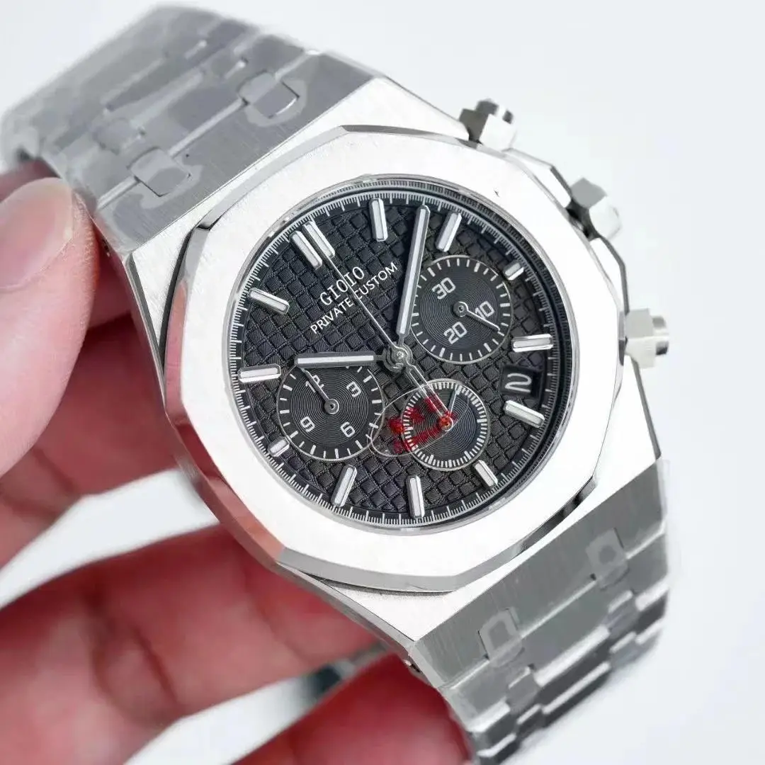 Luxury New Mens Quartz Chronograph Watch Stainless Steel Bracelet for Oaks Black Blue Rose Gold Relogio Masculino 42mm
Luxury New Mens Quartz Chronograph Watch Stainless Steel Bracelet for Oaks Black Blue Rose Gold Relogio Masculino 42mm