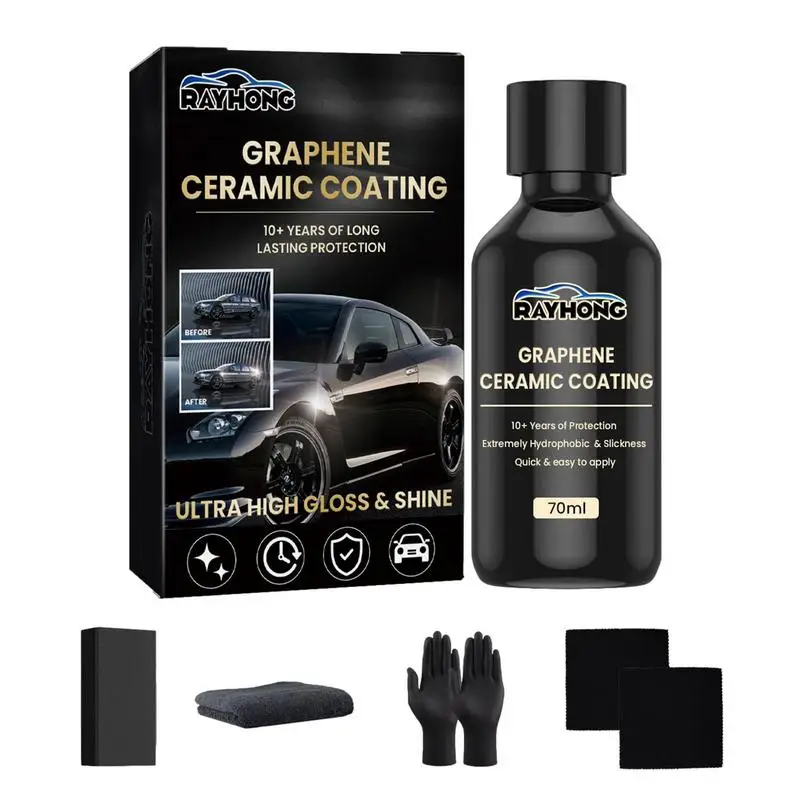 

Car Graphene Ceramic Coating 70ml Auto Paint Crystal Wax Spray Long Lasting Anti-Scratch Superior Hydrophobic Liquid Anti Rain C