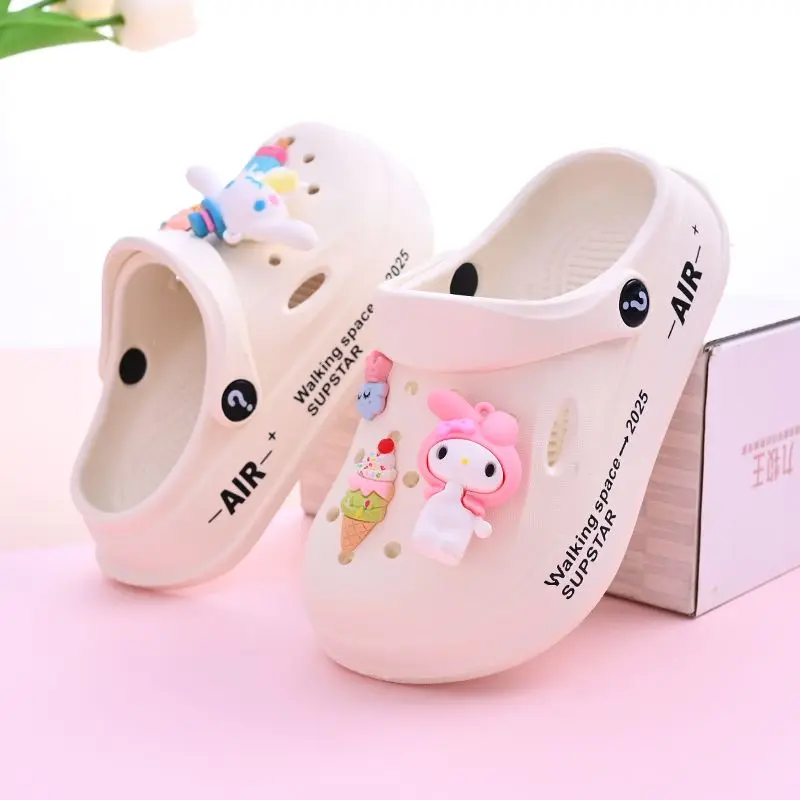 Сандалии для дома и пляжа, милые Мультяшные шлепанцы My Melody из аниме, Симпатичные летние сандалии Sanrio, Нескользящие, детская игрушка
Сандалии для дома и пляжа, милые Мультяшные шлепанцы My Melody из аниме, Симпатичные летние сандалии Sanrio, Нескользящие, детская игрушка