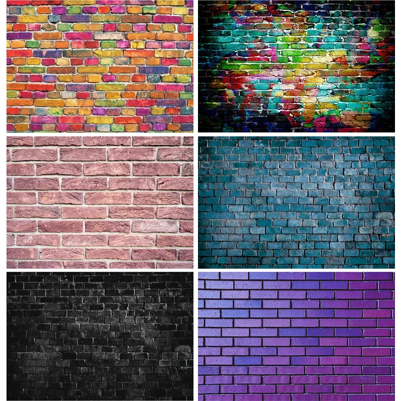 

ZHISUXI Gray Brown Antique Brick Wall Photography Backdrops Props Cement Texture Stone Theme Photo Studio Background QZ-02