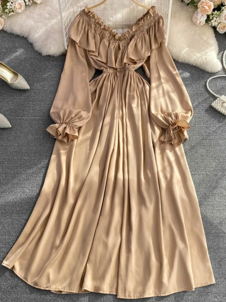 Casual Elegant Autumn Midi Women Dress Vintage V Neck Long Sleeve Party Prom Vestidos Femme Fashion Outerwear Solid Robe New
Casual Elegant Autumn Midi Women Dress Vintage V Neck Long Sleeve Party Prom Vestidos Femme Fashion Outerwear Solid Robe New