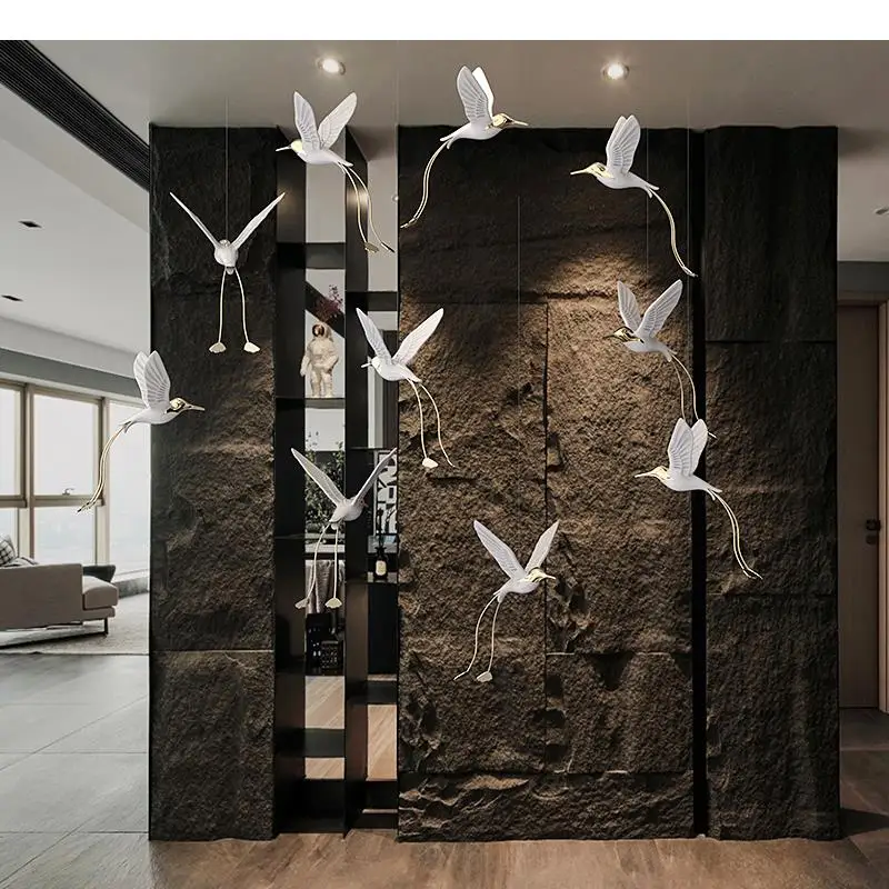 

Настенное украшение «Колибри», эстетическое украшение для гостиной с подвеской в виде птицы из смолы, Современный домашний декор