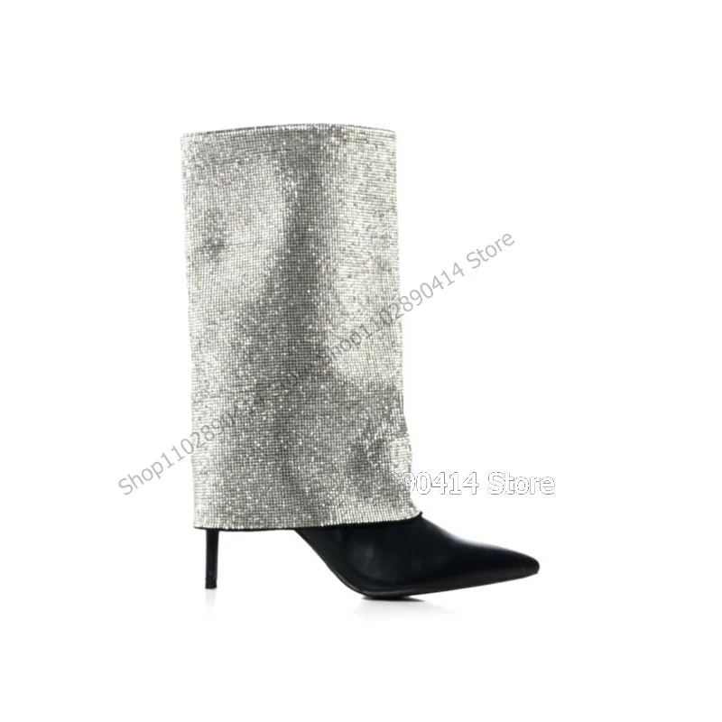 Black Pointed Toe Turned Over Boots Knee High Slip On Women Shoes Thin High Heels Novel Fashion Sexy 2023 Zapatos Para Mujere
Black Pointed Toe Turned Over Boots Knee High Slip On Women Shoes Thin High Heels Novel Fashion Sexy 2023 Zapatos Para Mujere