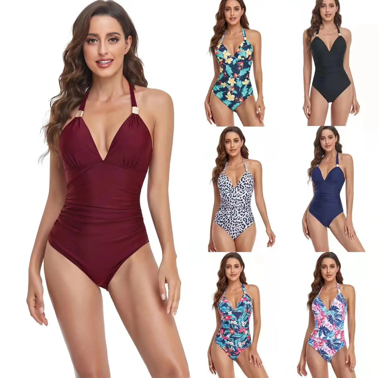 Beach Bikini Set Women Hawaii One-Piece Solid Swimsuit Female Bra+Hight Waist V Thong Push Up Swimwear Bikini Bathing Beach Wear
Beach Bikini Set Women Hawaii One-Piece Solid Swimsuit Female Bra+Hight Waist V Thong Push Up Swimwear Bikini Bathing Beach Wear