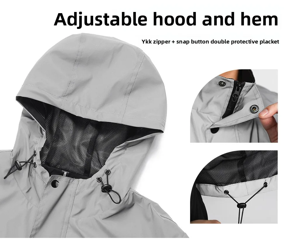 سترة رجالية من WOSAWE مع غطاء للرأس ومقاومة للماء والرياح للرجال والنساء، مناسبة لركوب الدراجات والمشي لمسافات طويلة والجري، سترة بأسلوب الهيب هوب سترة رجالية من WOSAWE مع غطاء للرأس ومقاومة للماء والرياح للرجال والنساء، مناسبة لركوب الدراجات والمشي لمسافات طويلة والجري، سترة بأسلوب الهيب هوب