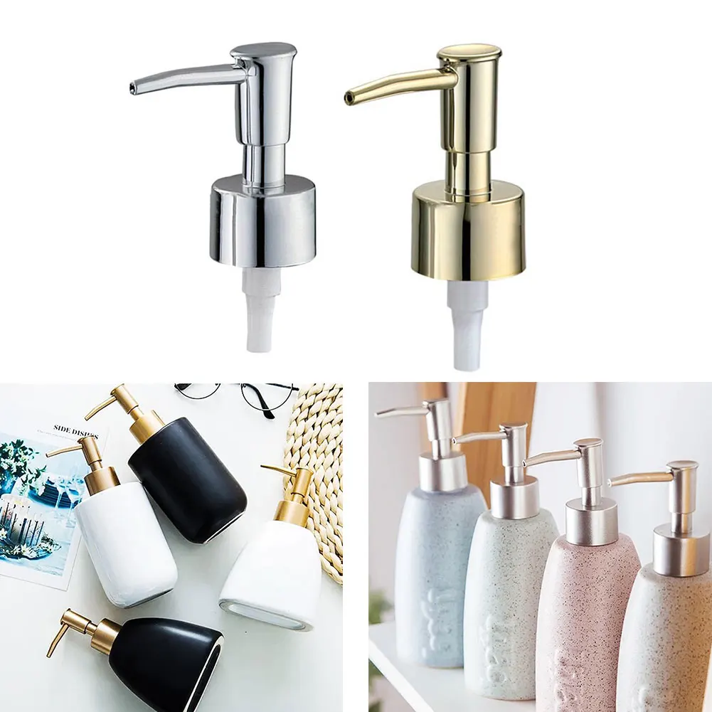 

Soap Dispenser Lotion Pump Head Bathroom Shampoo Shower Gel Liquid Soap Bath Press Head Leak Proof 28 Teeth 93x56x33mm Plastic