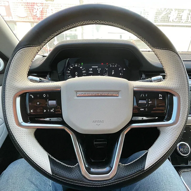 DIY Hand Sewing Car Steering Wheel Cover for Land Rover Range Rover Evoque Velar Discovery Freelander Genuine Leather Interior
DIY Hand Sewing Car Steering Wheel Cover for Land Rover Range Rover Evoque Velar Discovery Freelander Genuine Leather Interior