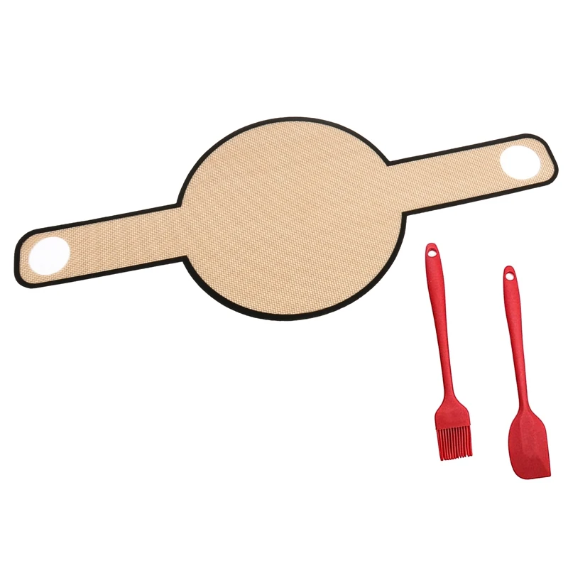 Силиконовый коврик для хлеба, многоразовый силиконовый коврик для выпечки с длинной ручкой, аксессуары для духовки с скребками, щеткой 
Силиконовый коврик для хлеба, многоразовый силиконовый коврик для выпечки с длинной ручкой, аксессуары для духовки с скребками, щеткой