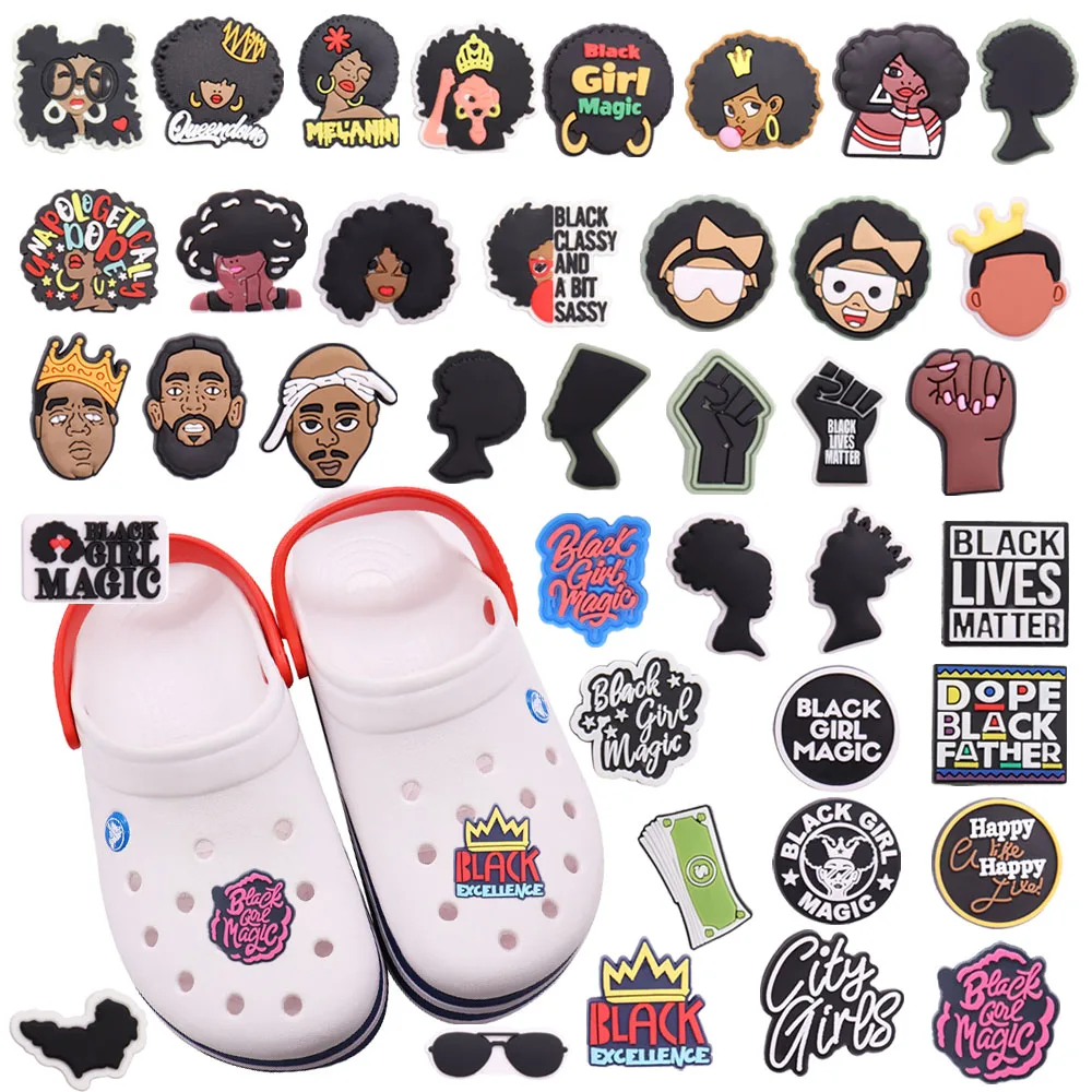 Wholesale 50pcs PVC Shoe Charms Black Crown King Fashion Rock Girl Accessories Shoe Buckles Fit Croc Jibz Kids X-mas Gift
Wholesale 50pcs PVC Shoe Charms Black Crown King Fashion Rock Girl Accessories Shoe Buckles Fit Croc Jibz Kids X-mas Gift