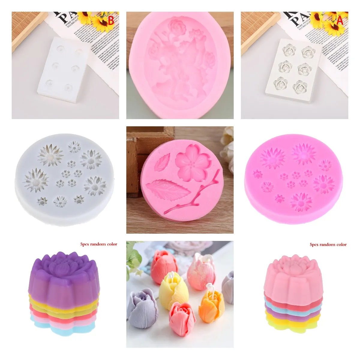 

1pc Oval Frame Silicone Mold Angel Fairy Cake Decorat Tools Cupcake Topper Fondant Cookie Baking Candy Chocolate Soap Resin Mold