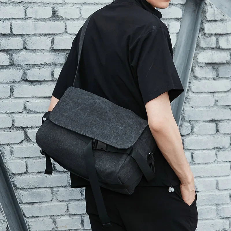 Men Teenager Shoulder Canvas Flap Style Bag Japanese Commuter School Causal Streetwear Crossbody Travel
Men Teenager Shoulder Canvas Flap Style Bag Japanese Commuter School Causal Streetwear Crossbody Travel