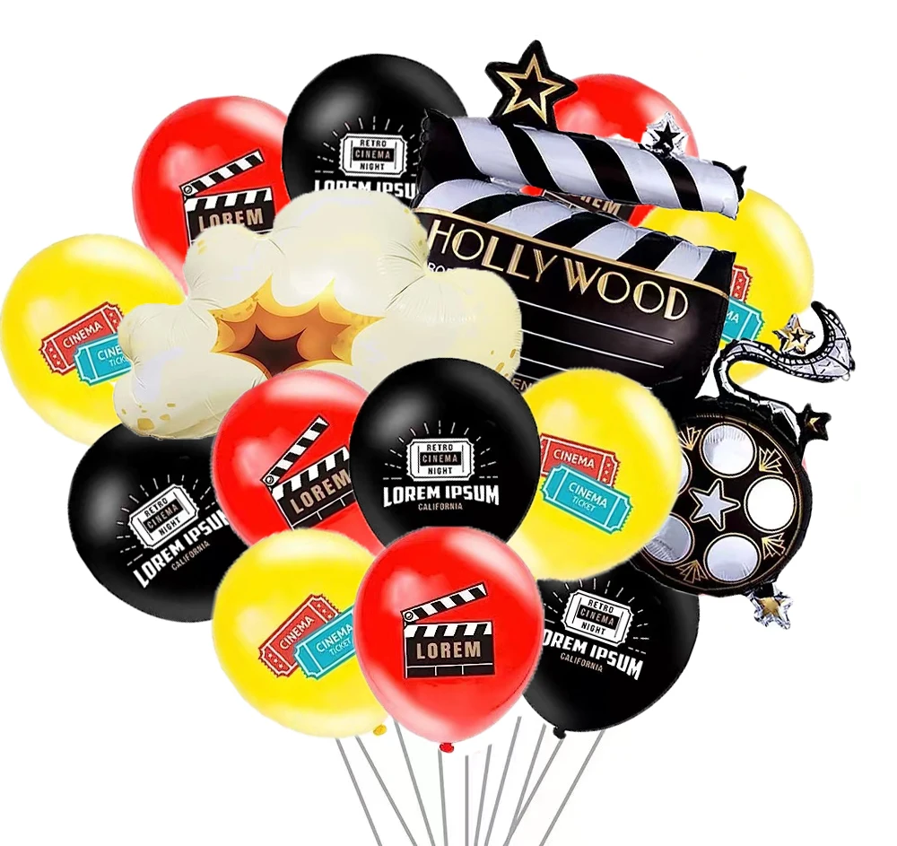Movie Night Theme Balloons, Movie Night Party Decorations for Movie Theater Themed Birthday Red Carpet Party Supplies
Movie Night Theme Balloons, Movie Night Party Decorations for Movie Theater Themed Birthday Red Carpet Party Supplies