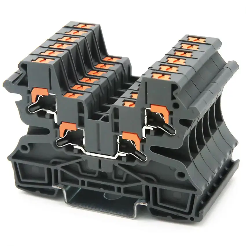 PTV 2.5-QUATTRO 2.5m㎡ Side Contact Push-in(two in two out) RPI 2.5-QUATTRO Din Rail Terminal Block Approved by U/L CE RoHS
PTV 2.5-QUATTRO 2.5m㎡ Side Contact Push-in(two in two out) RPI 2.5-QUATTRO Din Rail Terminal Block Approved by U/L CE RoHS