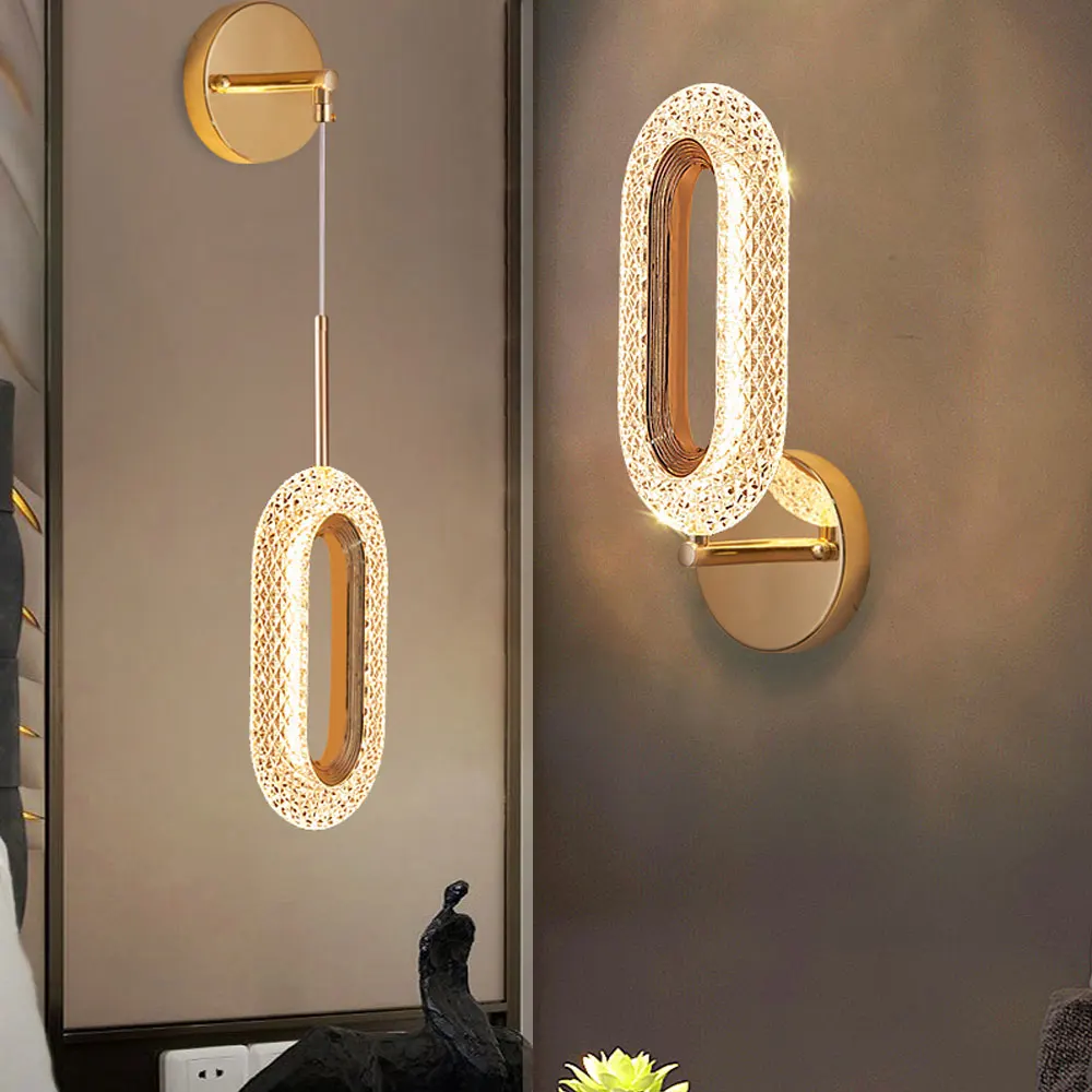 Luxurious Ellipse LED Wall lamp AC110V-260V 12W Corridor Balcony Creative Staircase Bedroom Bedside Crystal texture Wall Light 
Luxurious Ellipse LED Wall lamp AC110V-260V 12W Corridor Balcony Creative Staircase Bedroom Bedside Crystal texture Wall Light