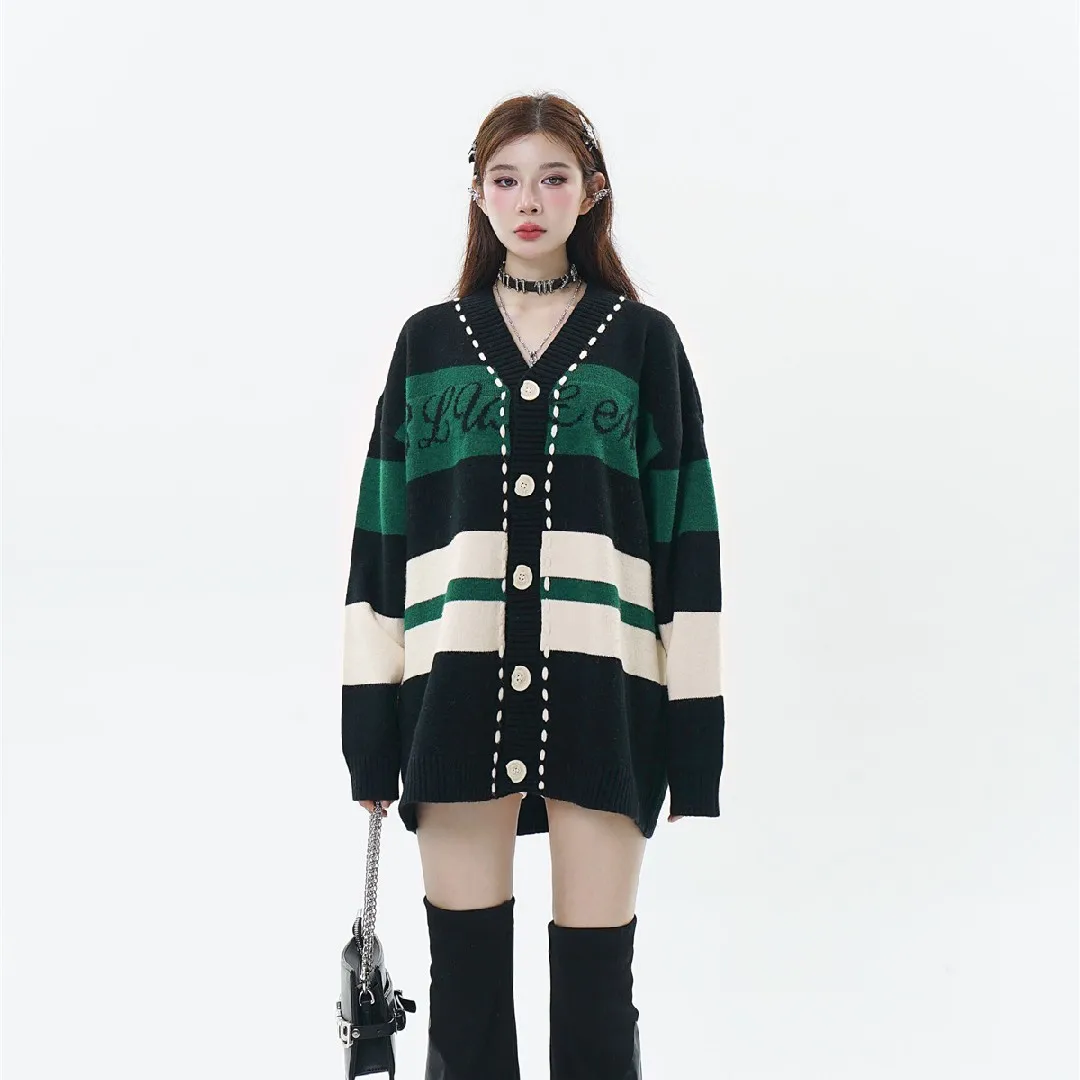 Design Button Striped Oversize Sloth Cardigan Sweaters for Women Girls Color Block Aesthetic Winter Clothing Coats Streetwear
Design Button Striped Oversize Sloth Cardigan Sweaters for Women Girls Color Block Aesthetic Winter Clothing Coats Streetwear