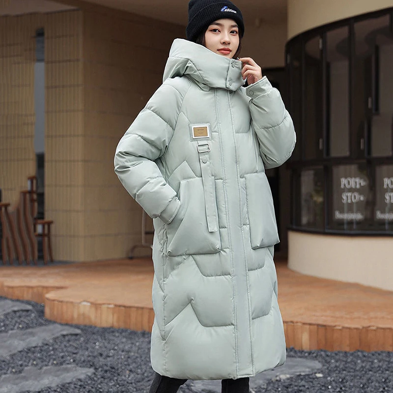 Down Cotton-Padded Jacket Women, Long Thick Overcoat, Warm Parker Coat, Korean Loose Hooded, Monochromatic, Winter, New, 2023
Down Cotton-Padded Jacket Women, Long Thick Overcoat, Warm Parker Coat, Korean Loose Hooded, Monochromatic, Winter, New, 2023